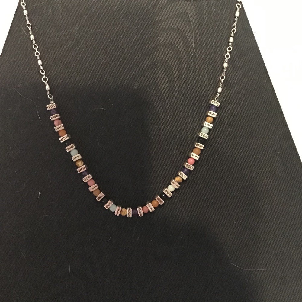 NEW Brighton bead necklace 16-18” muted multi colored